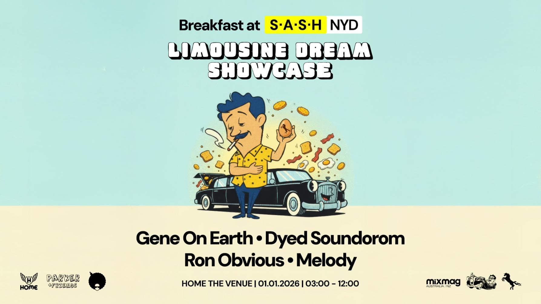 ★ Breakfast at S.A.S.H NYD ★ Limousine Dream Showcase ★ Thursday 1st Jan 2026 ★