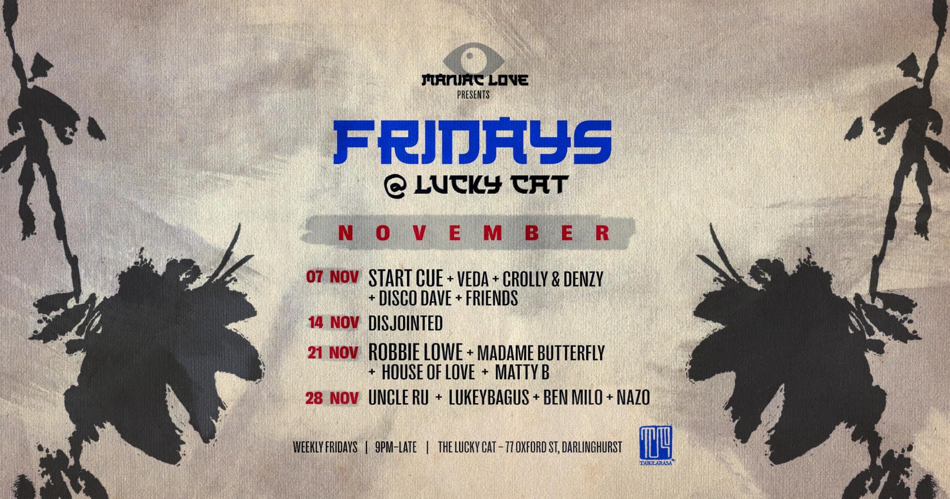 Maniac Fridays w Robbie Lowe & Friends