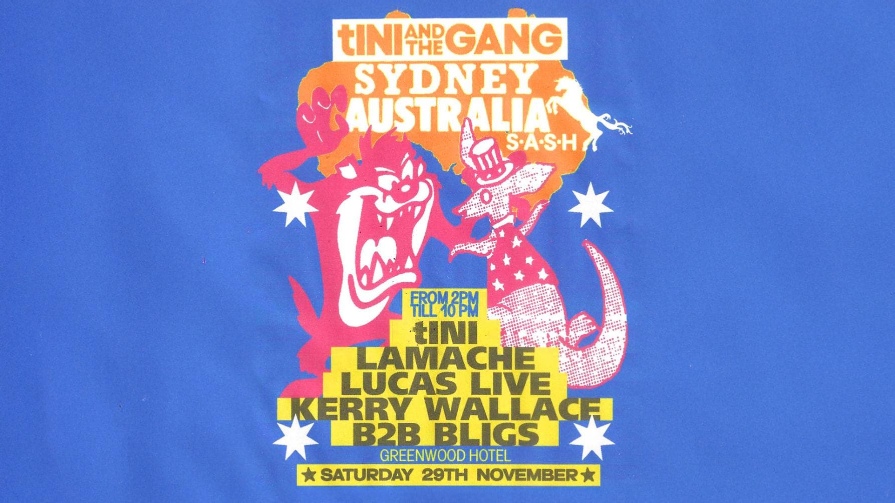 ★ S.A.S.H Presents ★ tINI & The Gang ★ Greenwood Hotel ★ Saturday 29th November ★