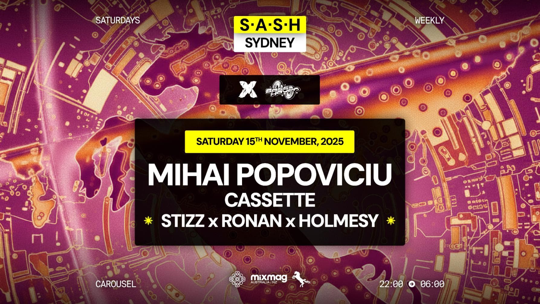 ★ S.A.S.H Sydney ★ Mihai Popoviciu ★ Saturday 15th November ★